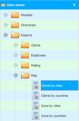 Number of clients by city