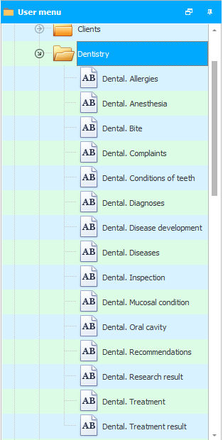 Grupo de guías dentales