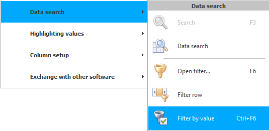 Filter by value