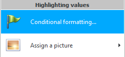 Menu. Conditional Formatting