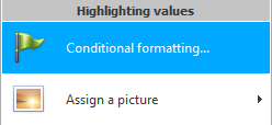 Menü. Feltételes formázás