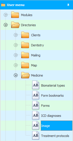 Menu. Images
