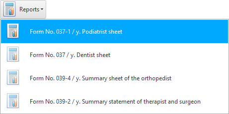 Ranpli fòm 037-1/y. Kat yon òtopedis dantis (ortodontist)