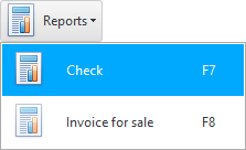 Menu. Report. Check