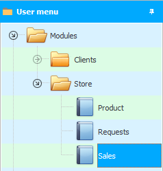 Menu. Sales