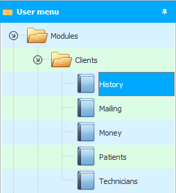 Menu. vizit