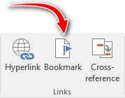 Links group. Command Bookmark