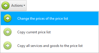 Change price list prices