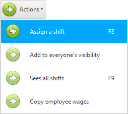 Action. Set shifts