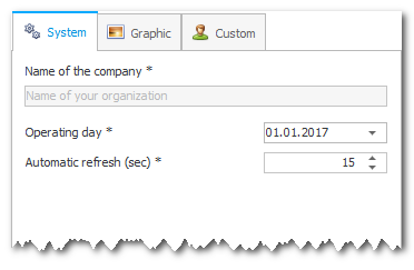 Program system settings