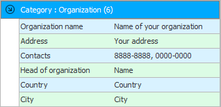 Program settings for the organization