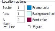 Line, background and font color