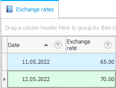 Exchange rates