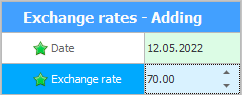 Devizaárfolyam hozzáadása