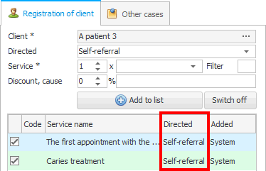 Different people were sent to different services