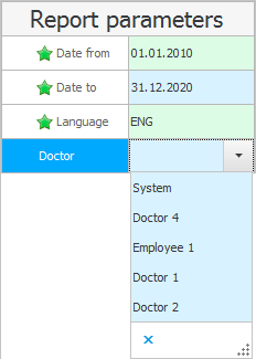 Laporan diagnosis. Pilihan