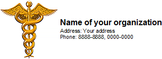 Organization logo and details in the report