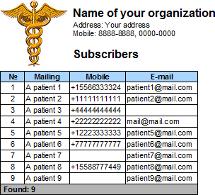 Lista de correo de clientes