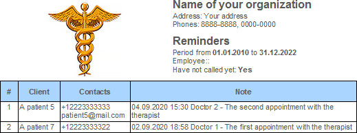 How do you remind patients to see a doctor?