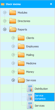 How does the number of sales of a particular service change over time?
