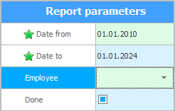 Report options. Job