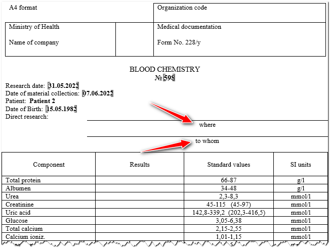 Manually filling out a document using templates