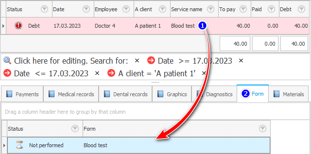 The required document is displayed in the electronic medical record