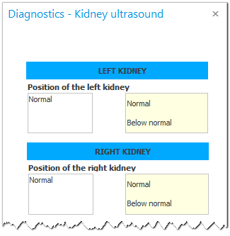 Parameter kelompok pikeun ultrasound ginjal