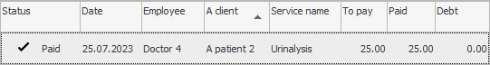 The patient is registered for the study