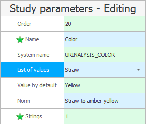 Study Parameter Fields