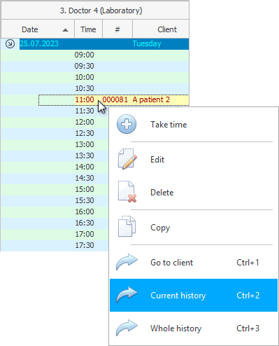 El paciente está registrado para el estudio.