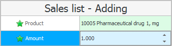 Quantity of medical product sold