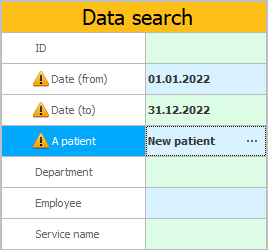 Changed search criteria