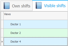 Sees shifts of certain doctors
