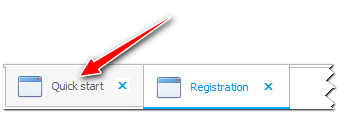 تب پنجره راه اندازی سریع