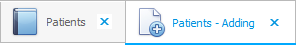 Tabs when adding or copying an entry