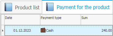Payment for goods