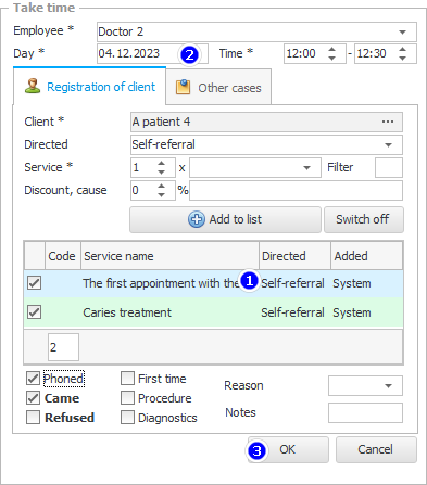 Reschedule part of the procedures for another day