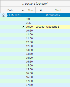 Patient who paid for an appointment with a dentist