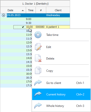 Switching to an electronic medical record of a dentist