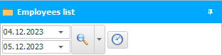 Change the displayed time period