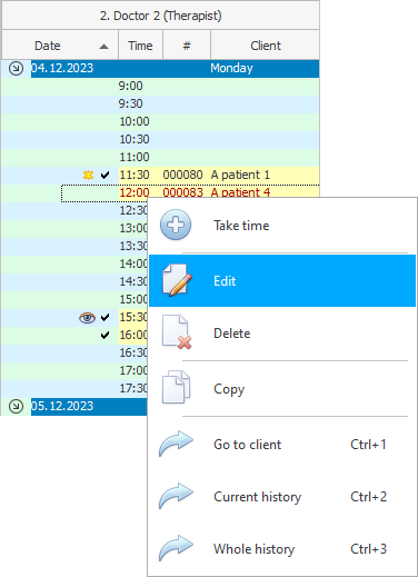 Edit pre-registration