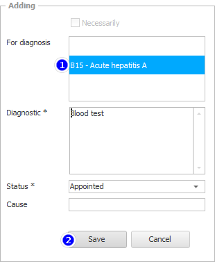 To clarify what kind of disease is selected examination