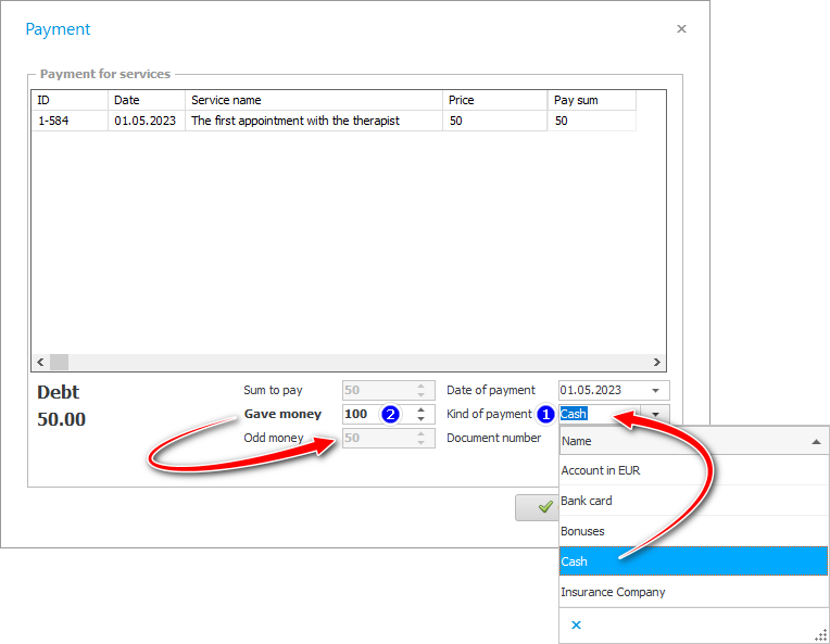 Payment form