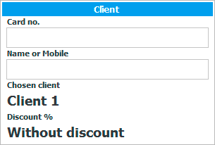 Client selection section