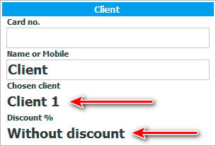 The client is selected from the proposed list