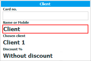 Search for a client by name
