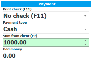The second part of the payment was made in cash