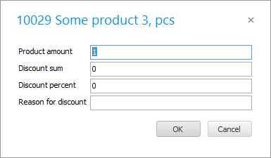 Change the quantity of an item or discount as part of a sale