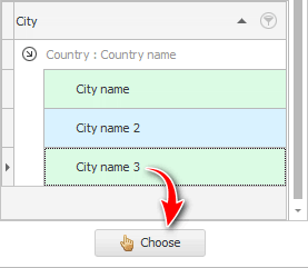 Selected values